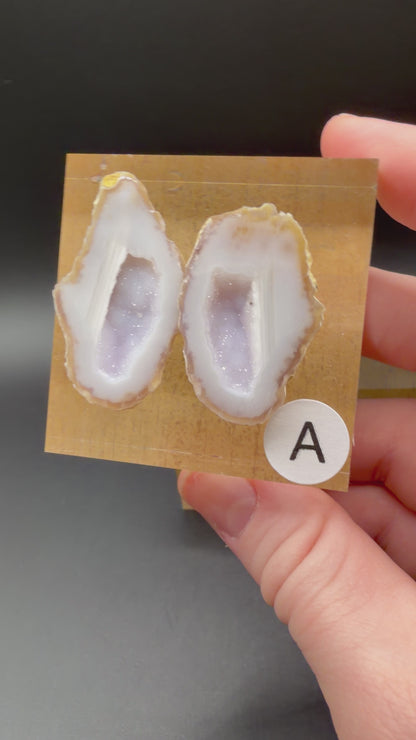 Tabasco Agate Geode Pairs